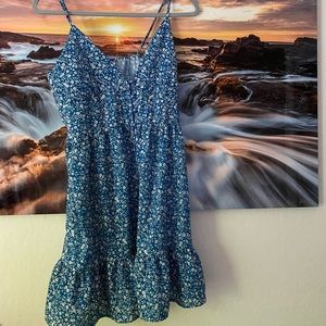 Blue floral dress